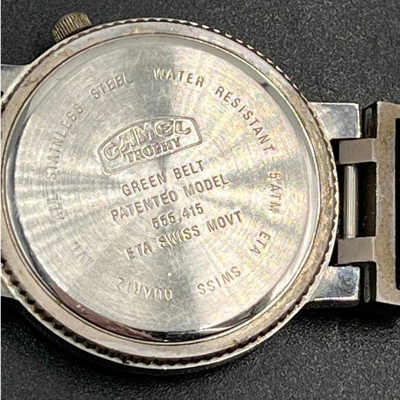 Camel Trophy Vintage 1990 Swiss Made Quartz Watch 5 ATM Patented Number 555.415 - Picture 7 of 8